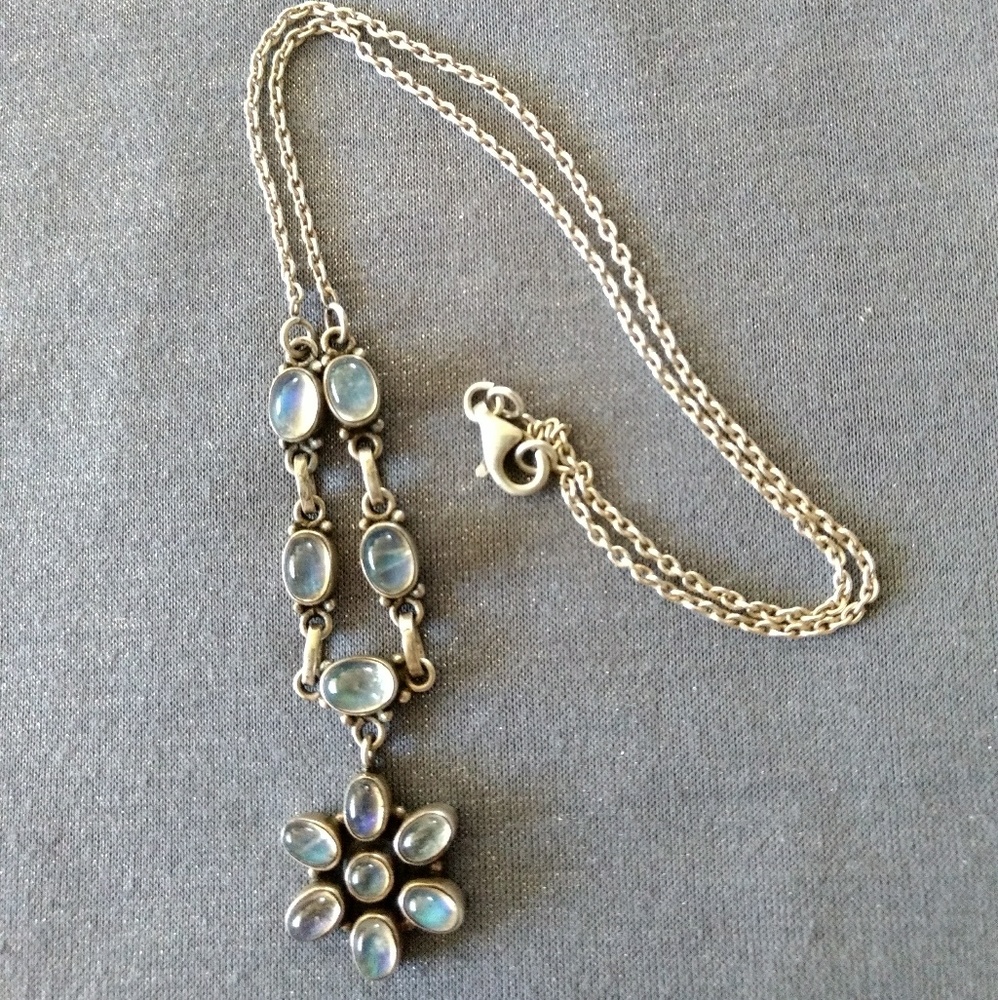 Nicky Butler Rainbow Moonstone Silver Necklace - Picture 4 of 4